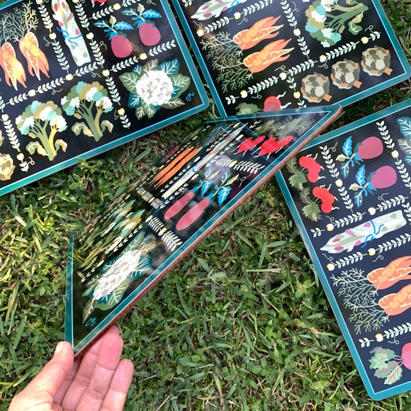 RETRO VEGETABLE kitchen table dinning placemats OS - Picture 9 of 14